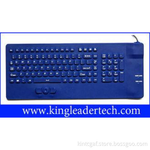 Waterproof silicone keyboard with built-in forcesensed mous